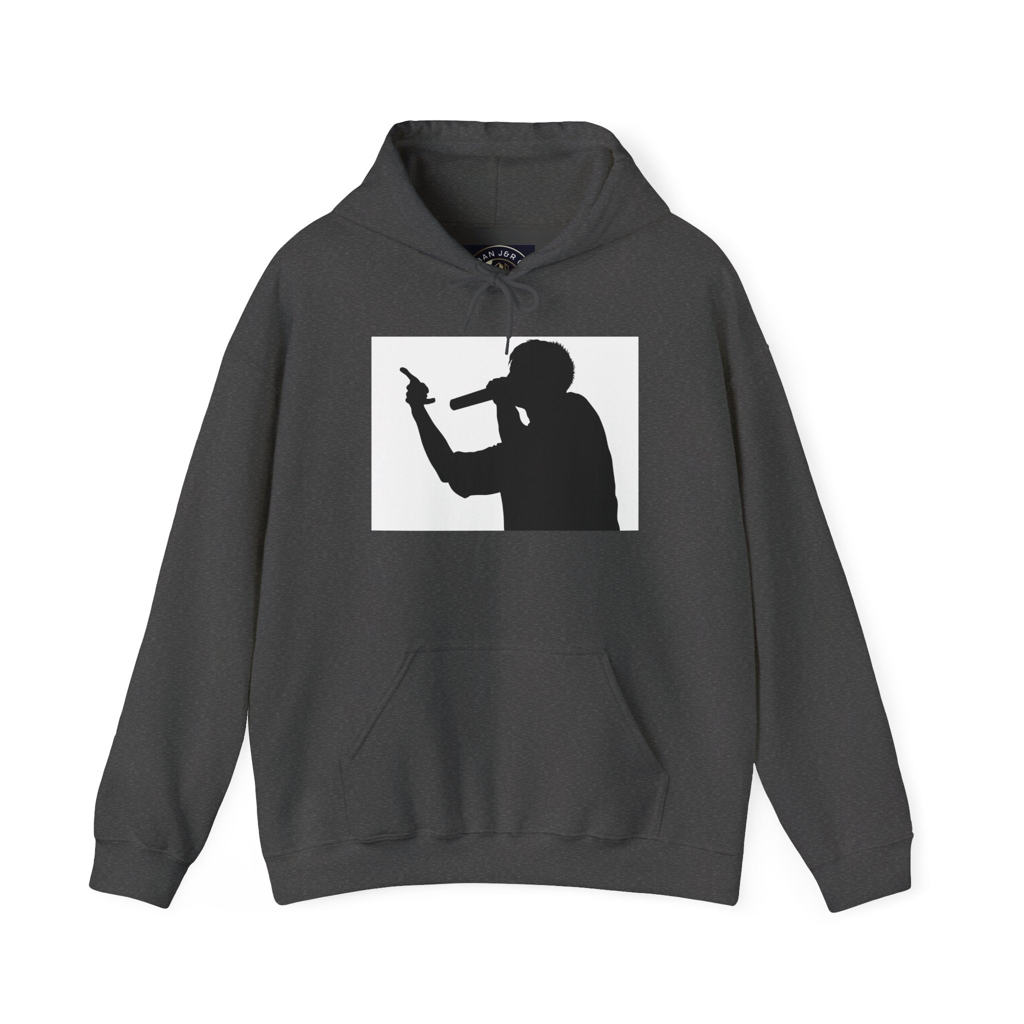 Rap Battle Silhouette Hoodie – Hip Hop MC Microphone Streetwear