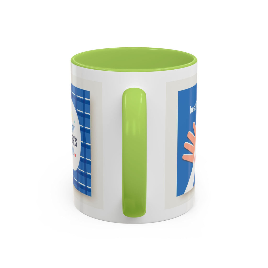 Father's Day Coffee Mug - 'Happy Father's Day' Accent Mug with Kid Illustration