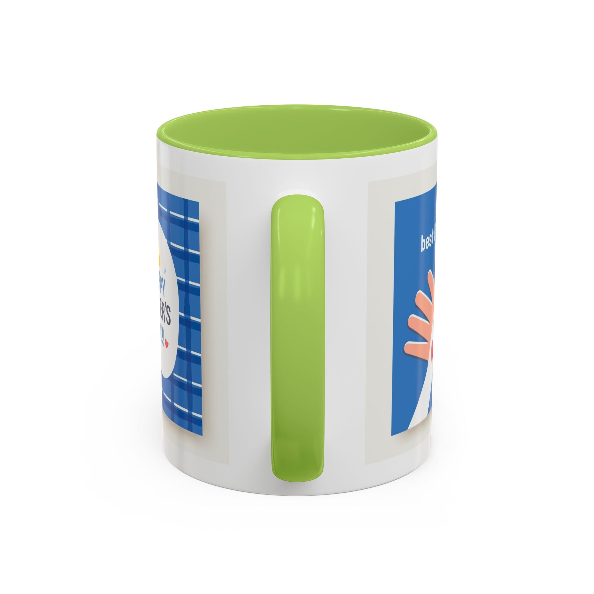 Father's Day Coffee Mug - 'Happy Father's Day' Accent Mug with Kid Illustration