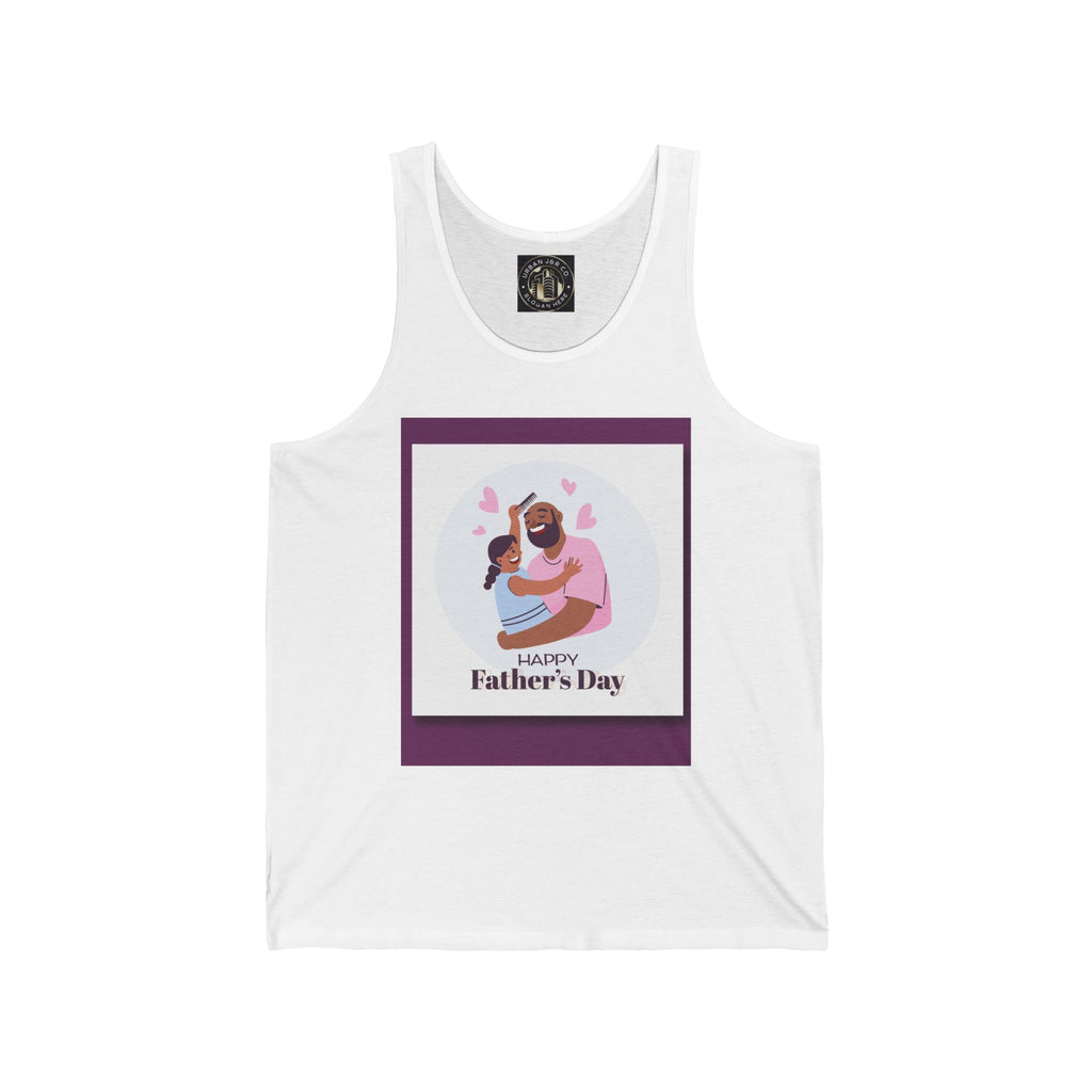 Happy Father's Day Tank Top — Father and Child Illustration