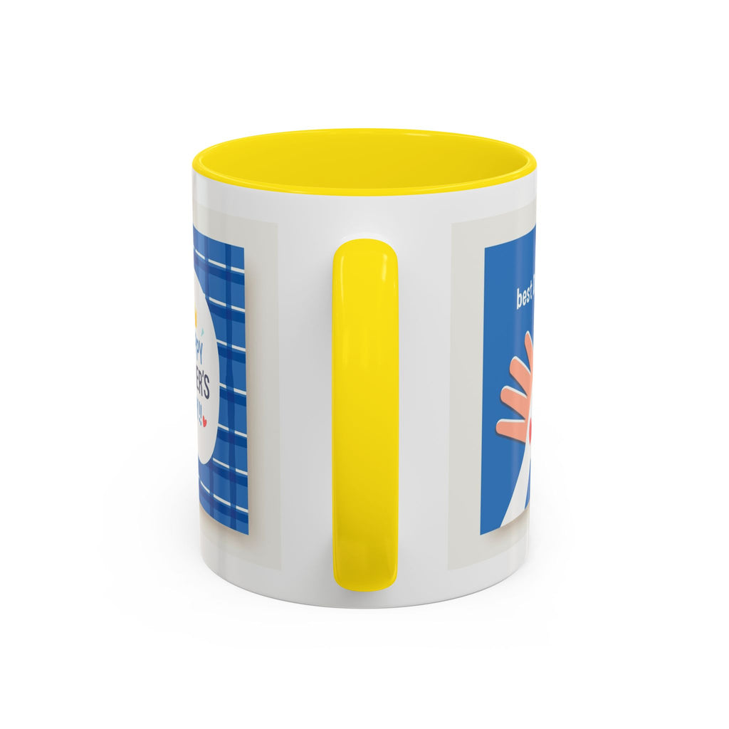 Father's Day Coffee Mug - 'Happy Father's Day' Accent Mug with Kid Illustration