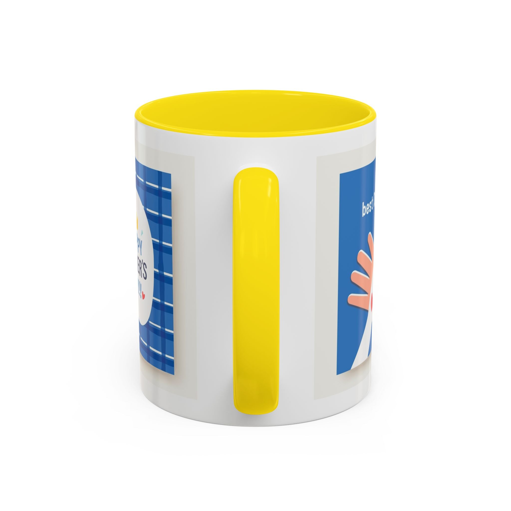 Father's Day Coffee Mug - 'Happy Father's Day' Accent Mug with Kid Illustration