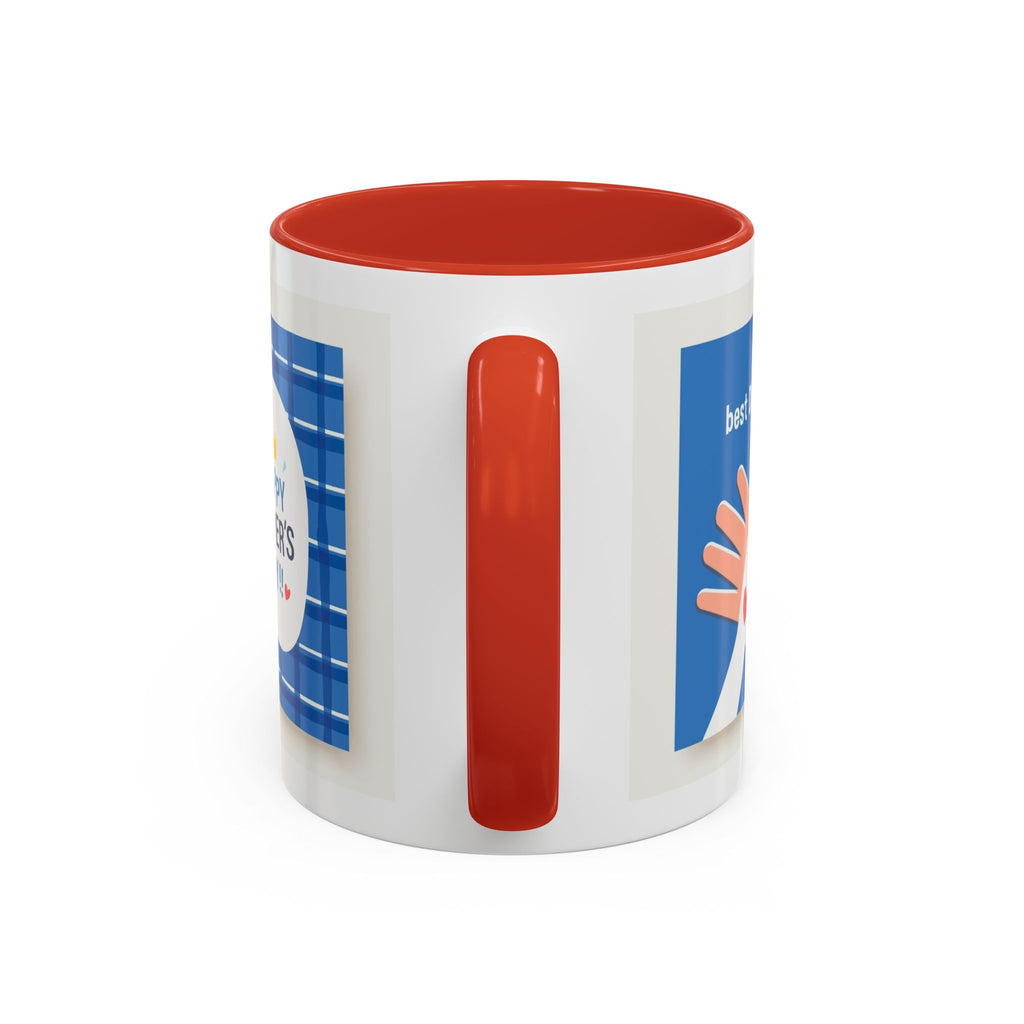 Father's Day Coffee Mug - 'Happy Father's Day' Accent Mug with Kid Illustration