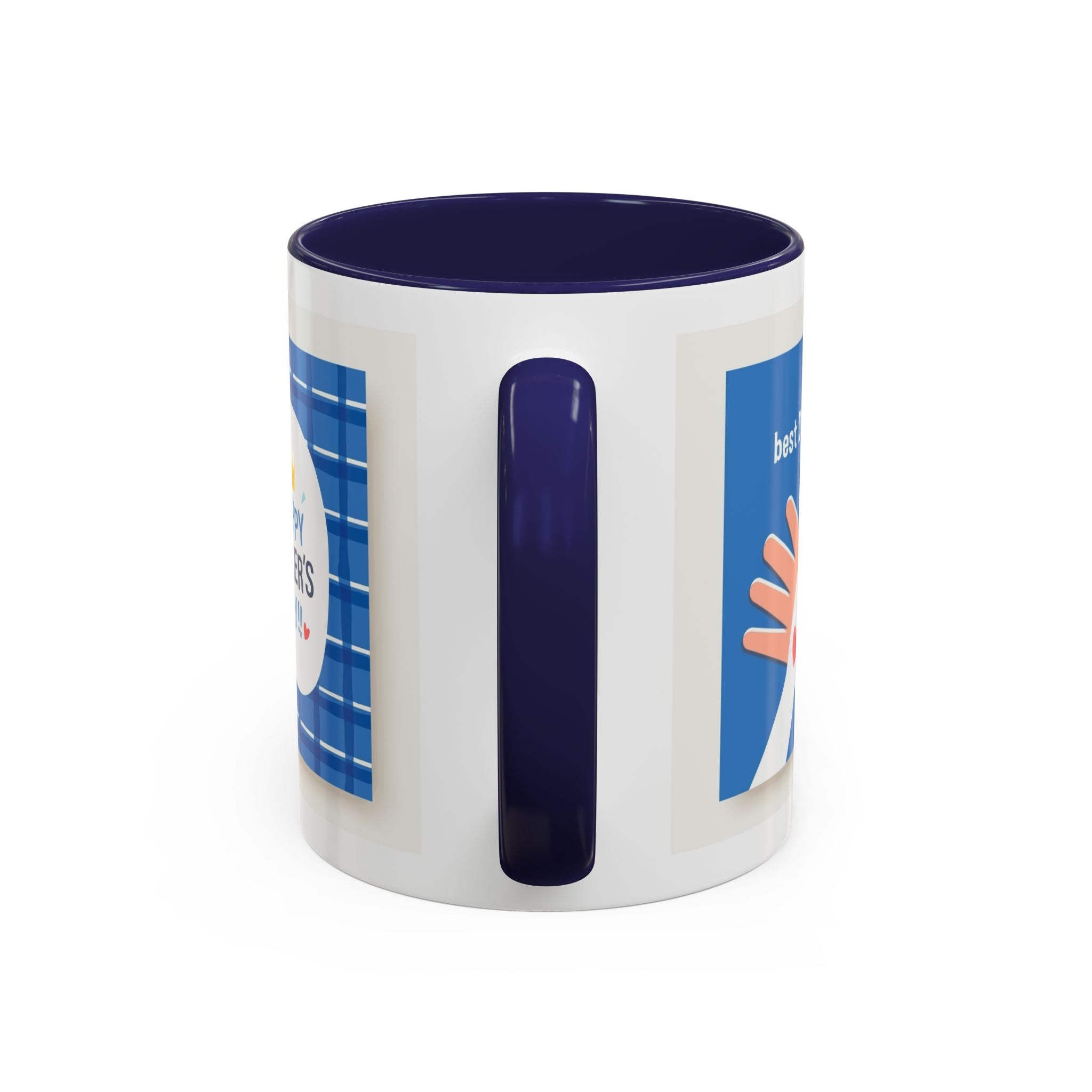 Father's Day Coffee Mug - 'Happy Father's Day' Accent Mug with Kid Illustration