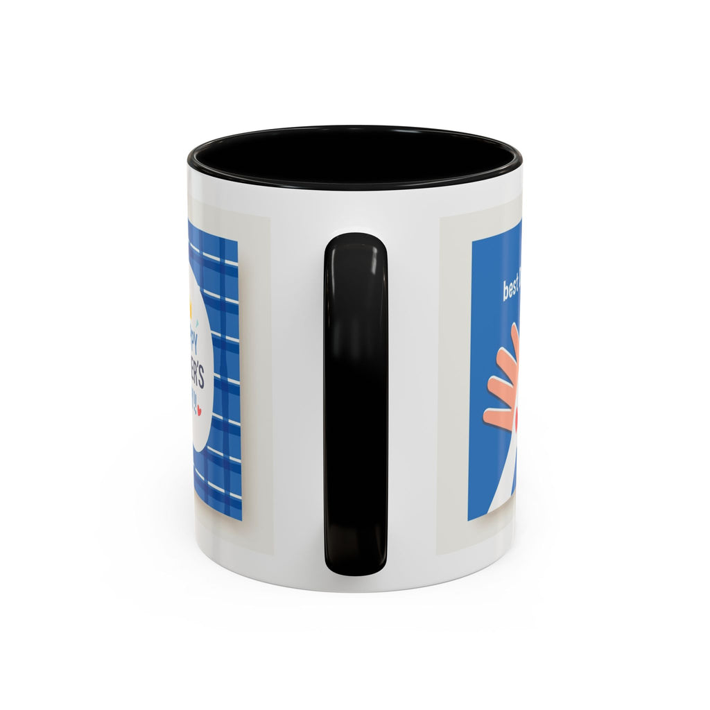 Father's Day Coffee Mug - 'Happy Father's Day' Accent Mug with Kid Illustration