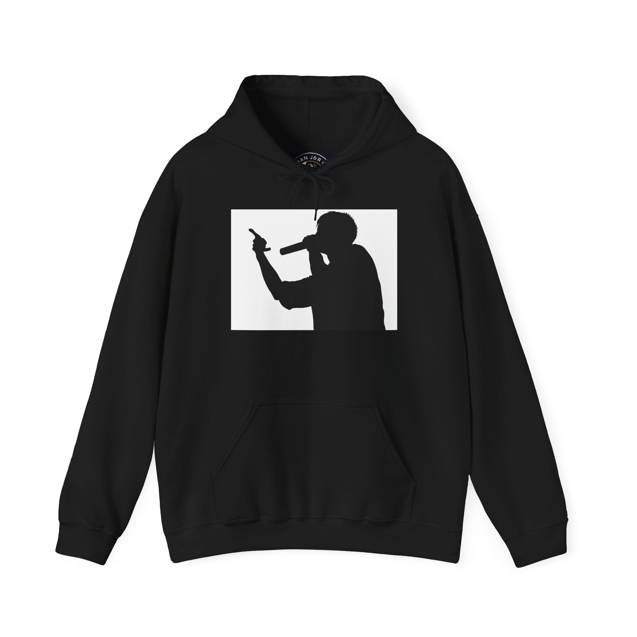 Rap Battle Silhouette Hoodie – Hip Hop MC Microphone Streetwear