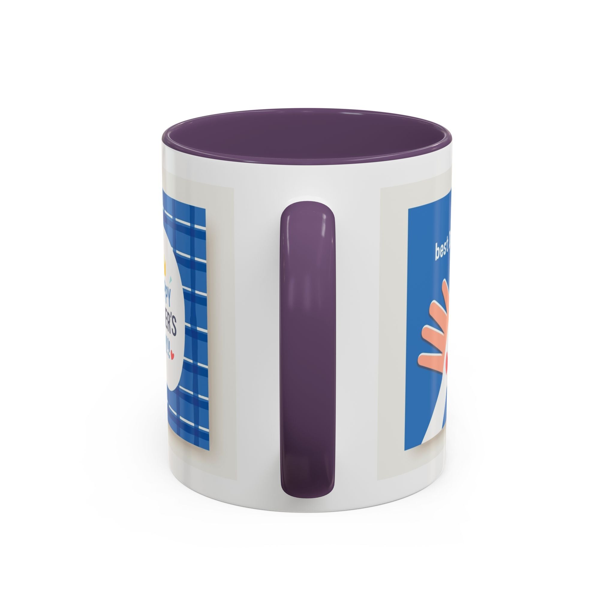 Father's Day Coffee Mug - 'Happy Father's Day' Accent Mug with Kid Illustration