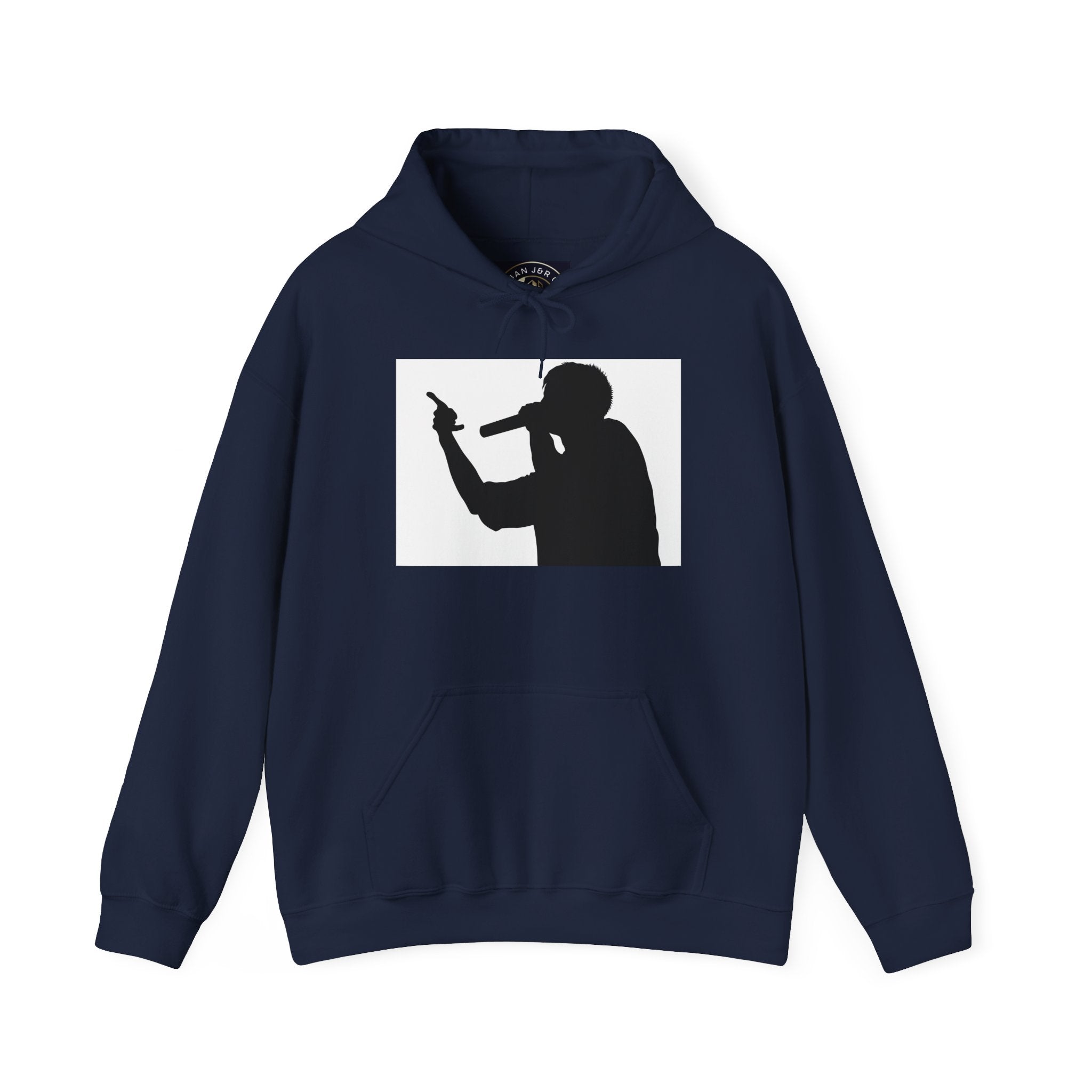 Rap Battle Silhouette Hoodie – Hip Hop MC Microphone Streetwear