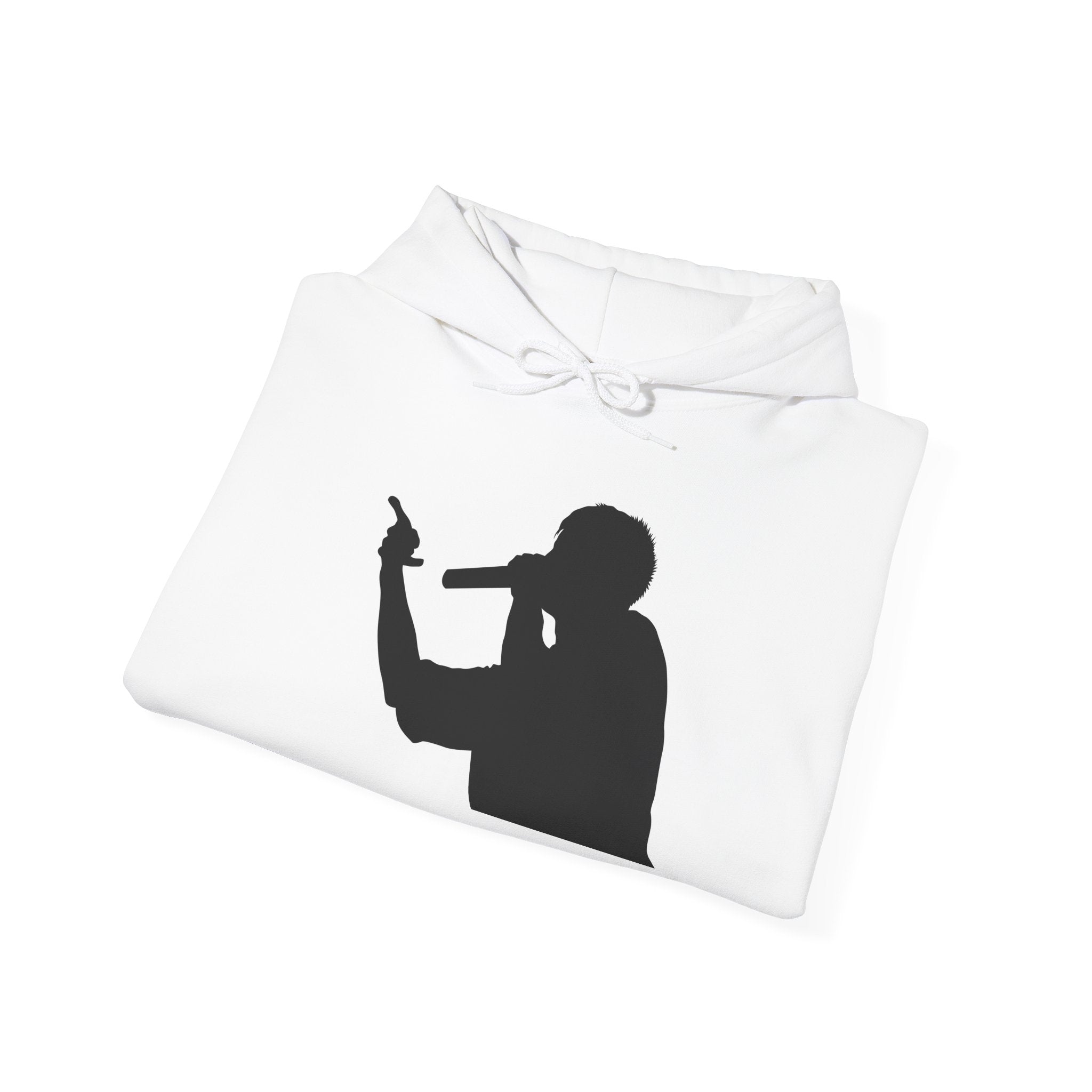 Rap Battle Silhouette Hoodie – Hip Hop MC Microphone Streetwear