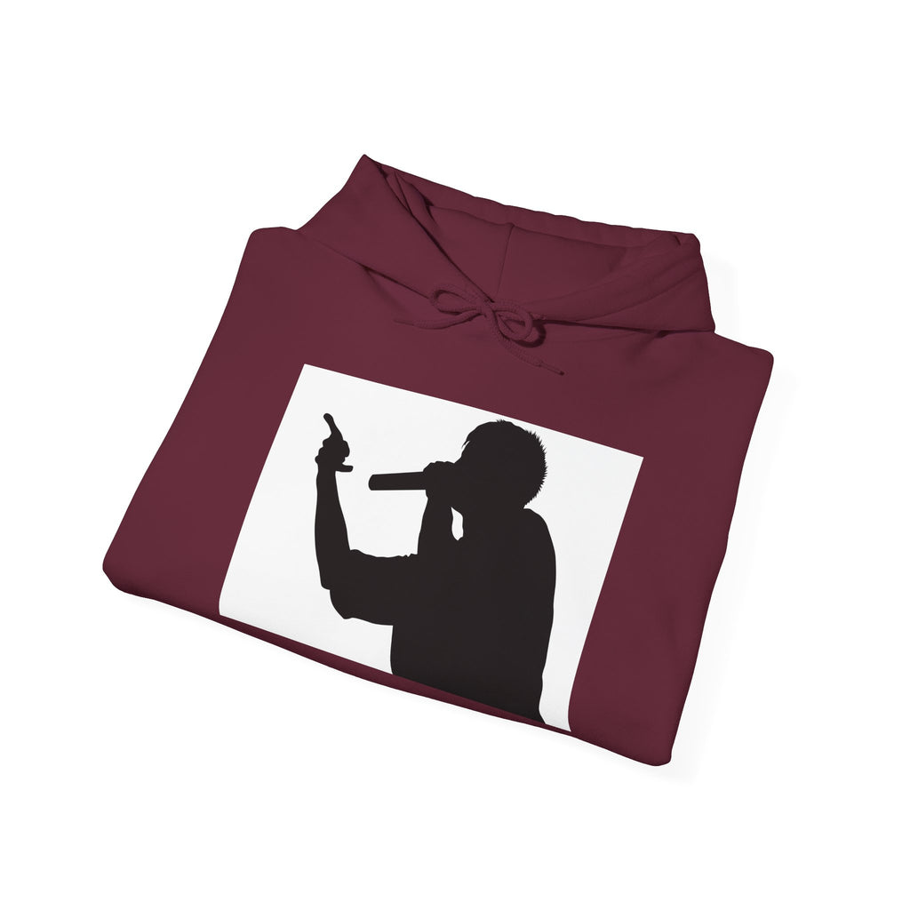 Rap Battle Silhouette Hoodie – Hip Hop MC Microphone Streetwear