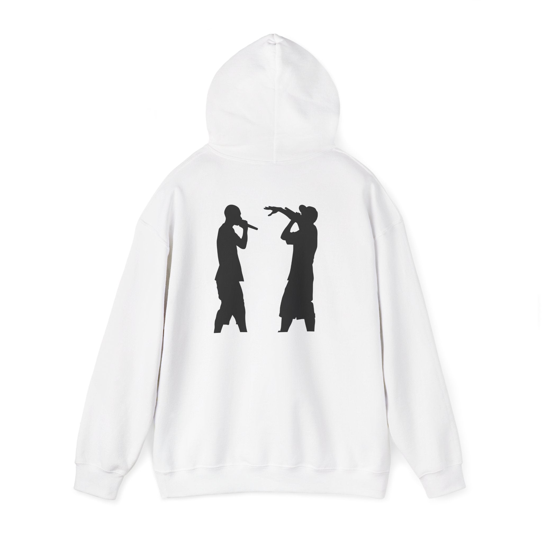 Rap Battle Silhouette Hoodie – Hip Hop MC Microphone Streetwear