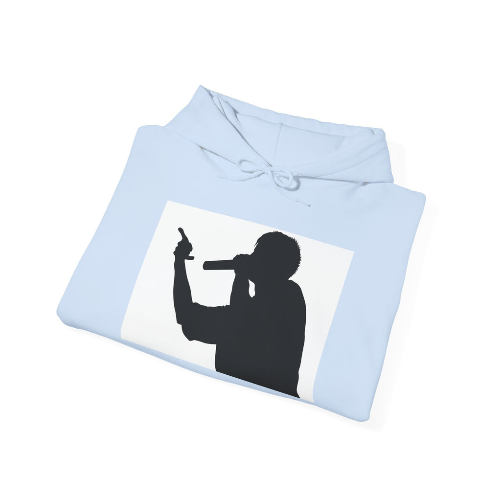 Rap Battle Silhouette Hoodie – Hip Hop MC Microphone Streetwear