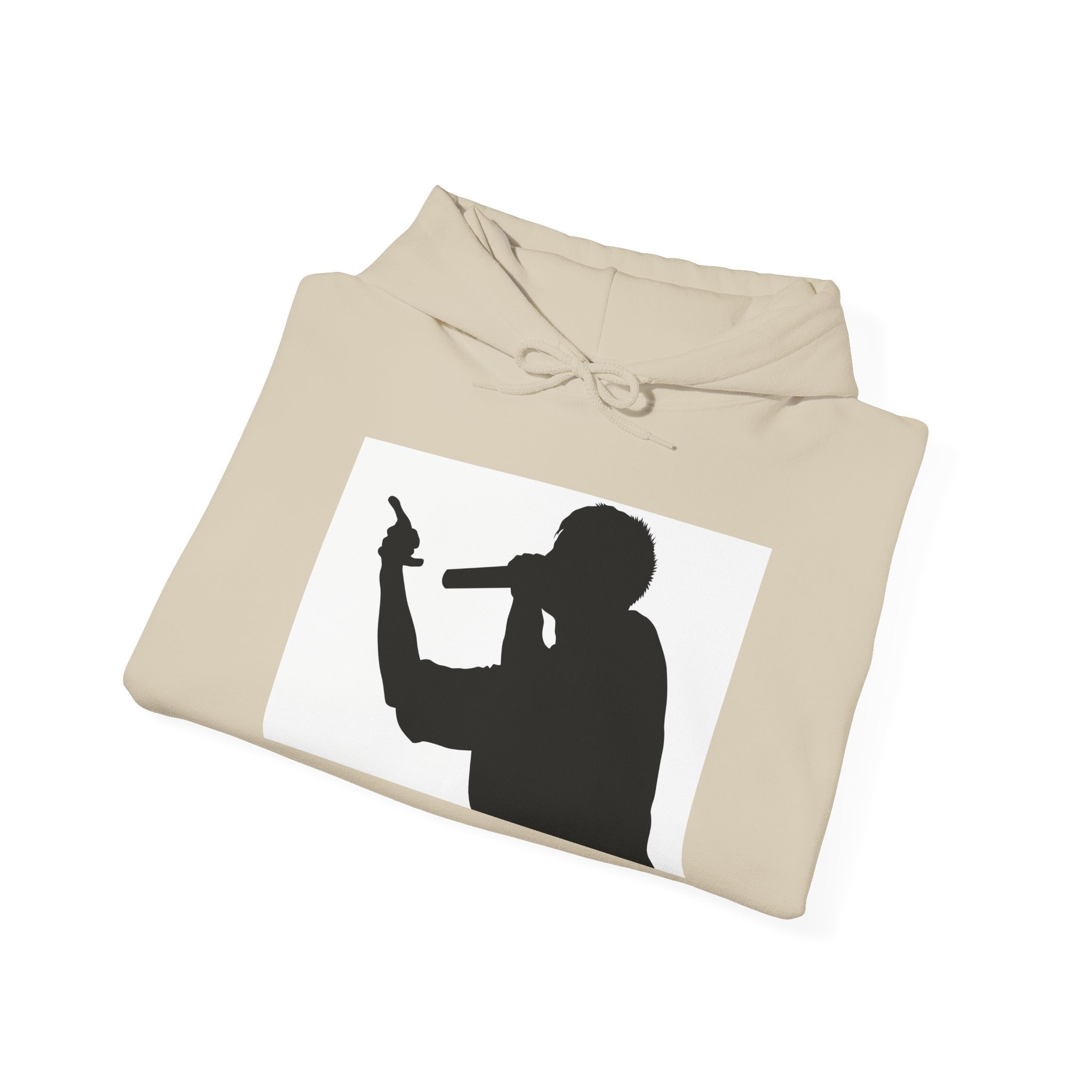 Rap Battle Silhouette Hoodie – Hip Hop MC Microphone Streetwear