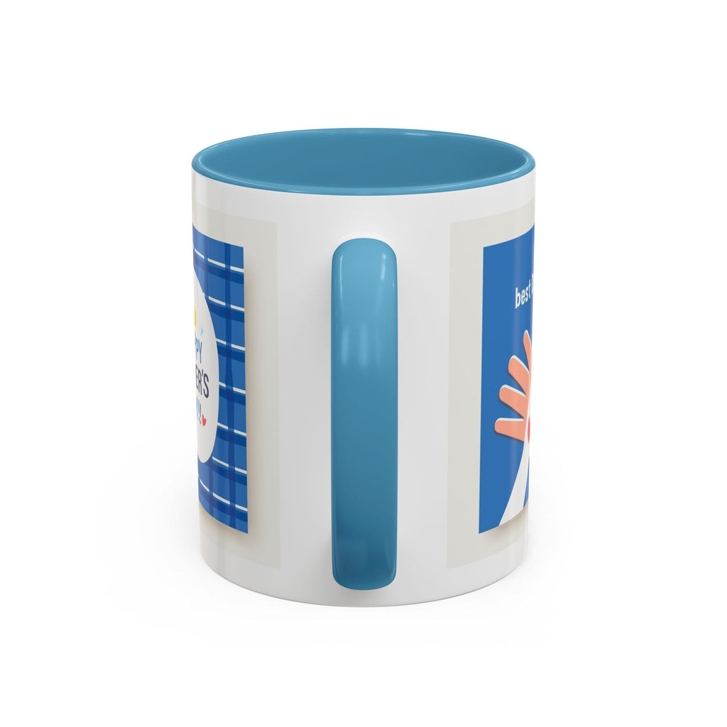 Father's Day Coffee Mug - 'Happy Father's Day' Accent Mug with Kid Illustration