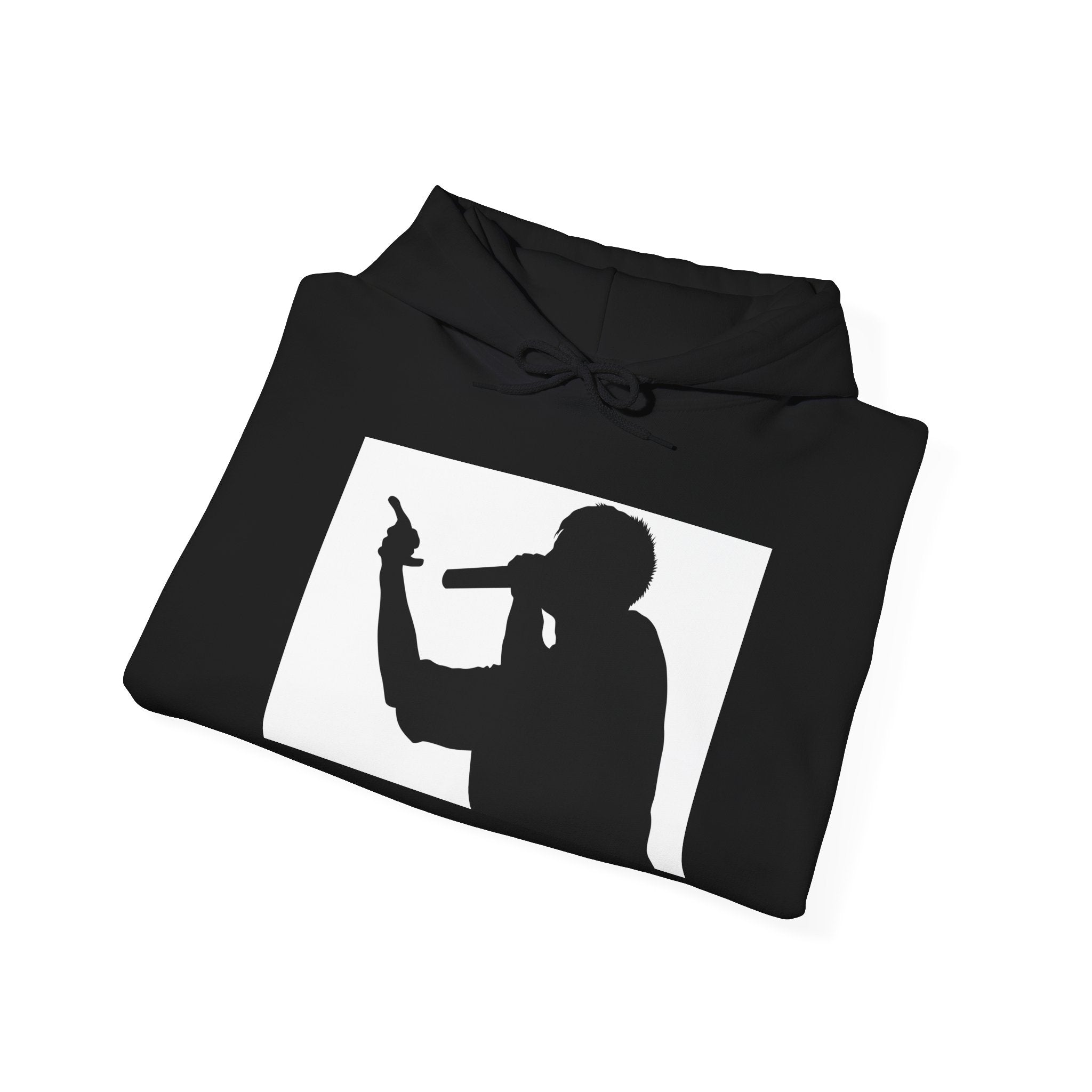 Rap Battle Silhouette Hoodie – Hip Hop MC Microphone Streetwear