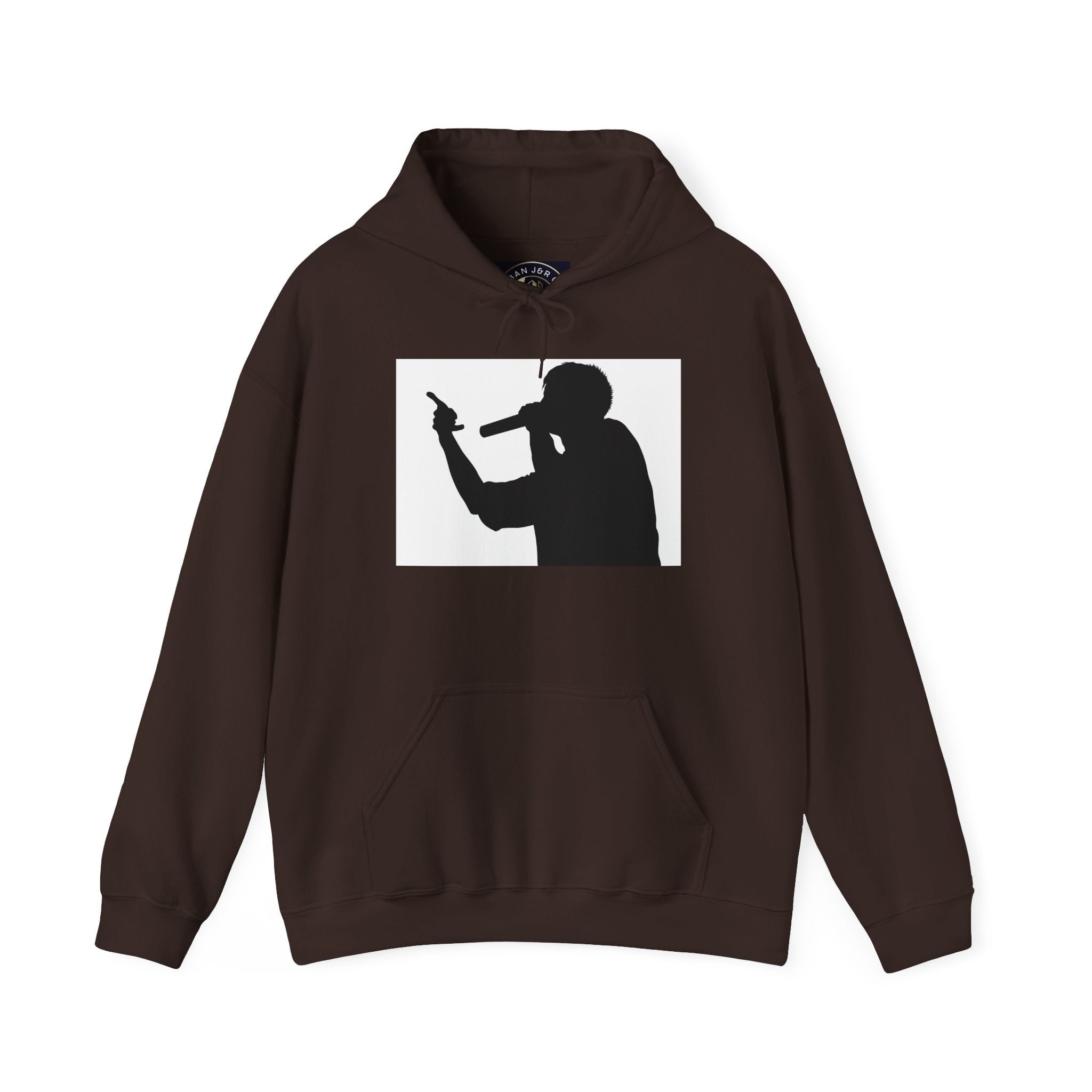 Rap Battle Silhouette Hoodie – Hip Hop MC Microphone Streetwear