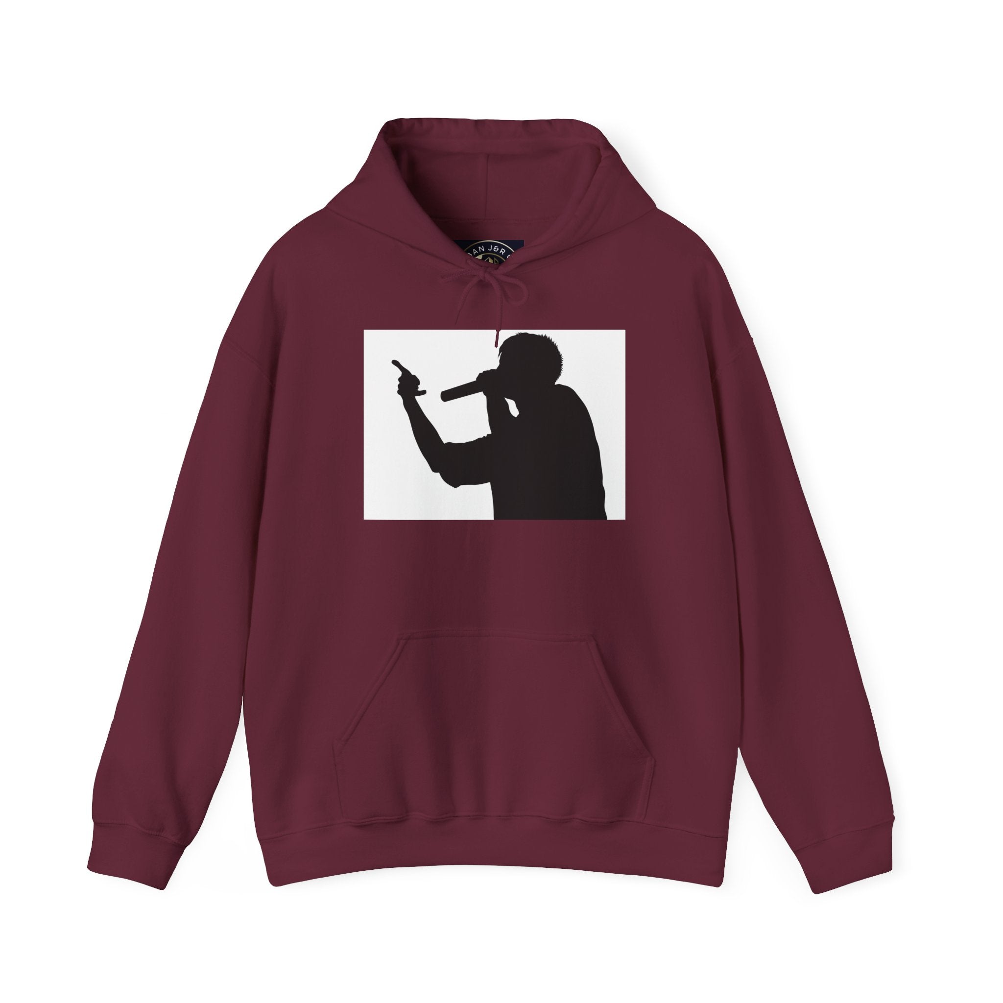 Rap Battle Silhouette Hoodie – Hip Hop MC Microphone Streetwear