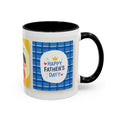 Father's Day Coffee Mug - 'Happy Father's Day' Accent Mug with Kid Illustration