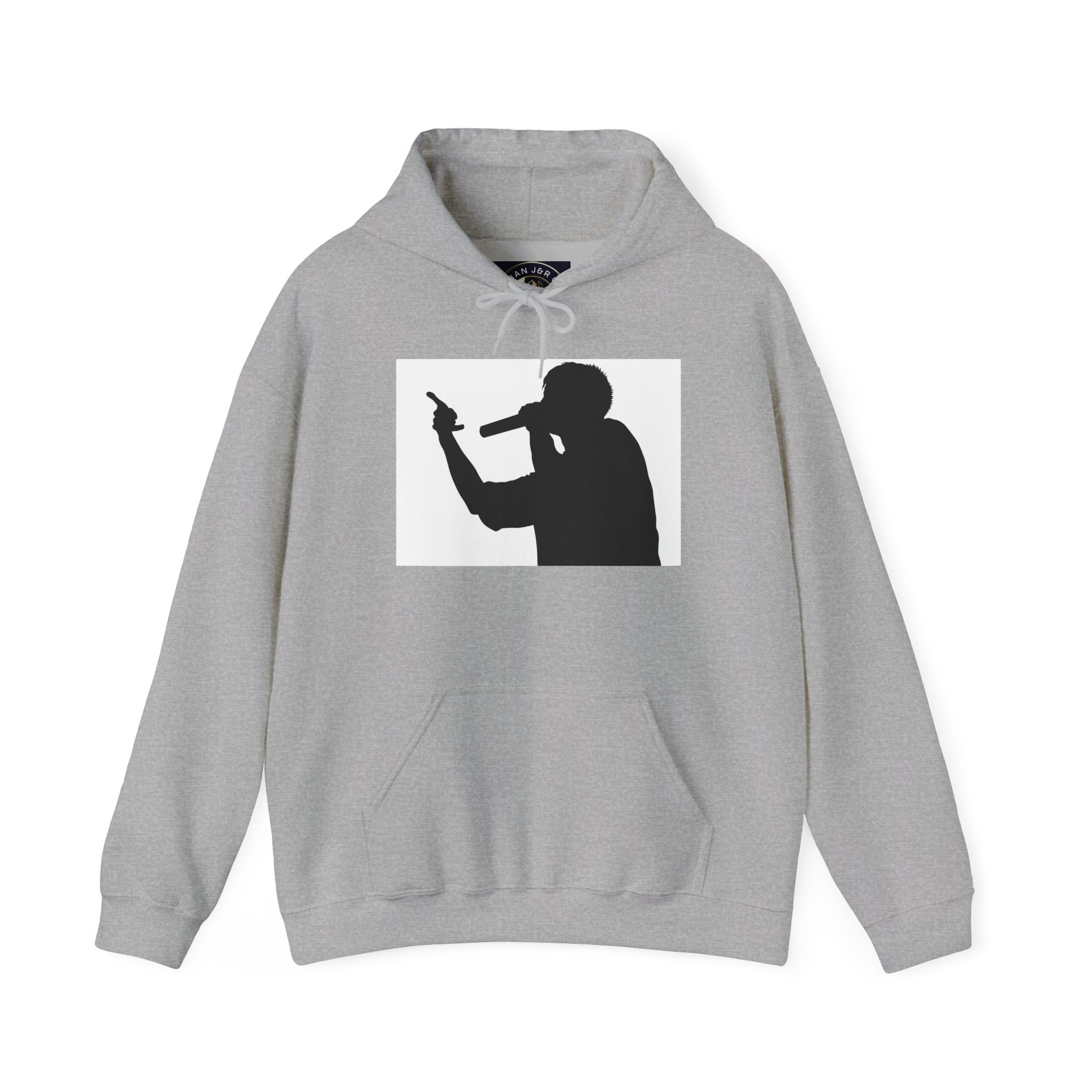 Rap Battle Silhouette Hoodie – Hip Hop MC Microphone Streetwear