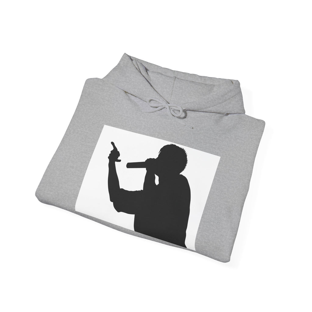 Rap Battle Silhouette Hoodie – Hip Hop MC Microphone Streetwear