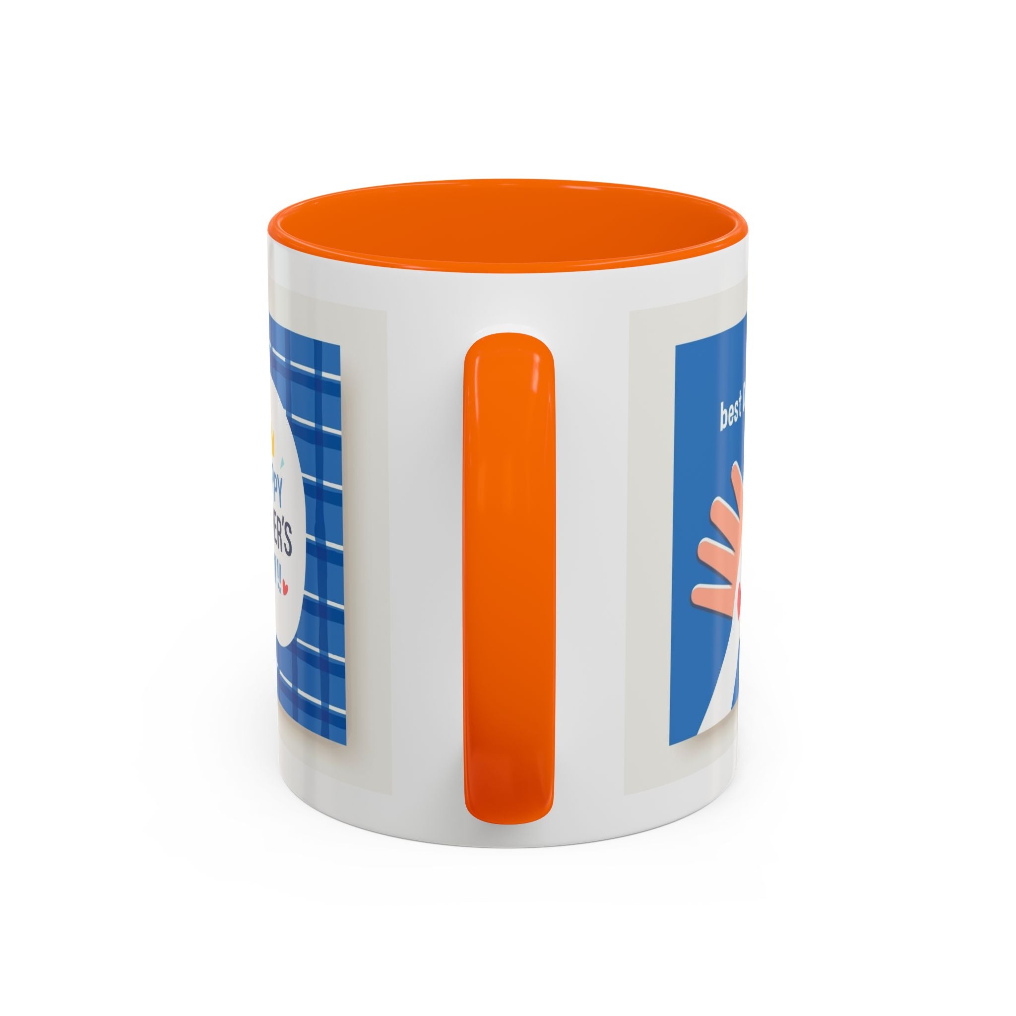 Father's Day Coffee Mug - 'Happy Father's Day' Accent Mug with Kid Illustration