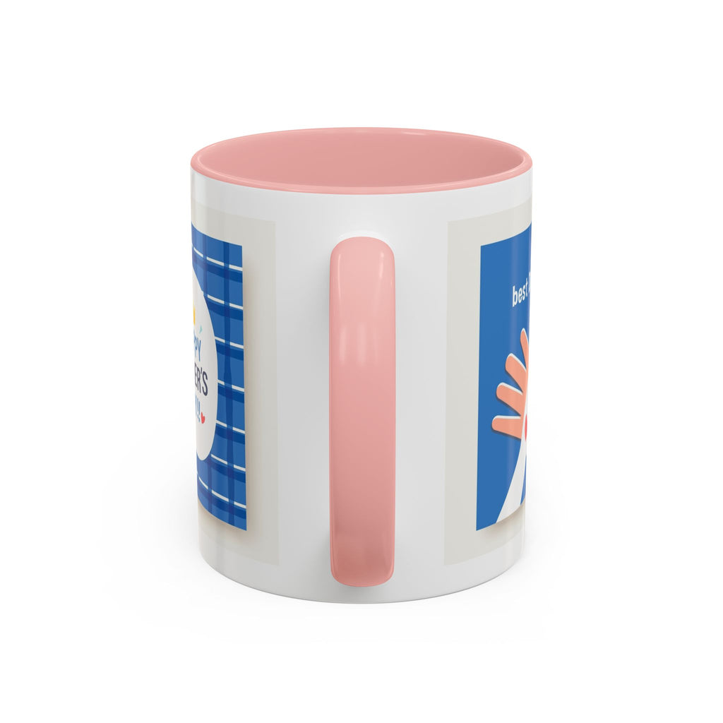 Father's Day Coffee Mug - 'Happy Father's Day' Accent Mug with Kid Illustration