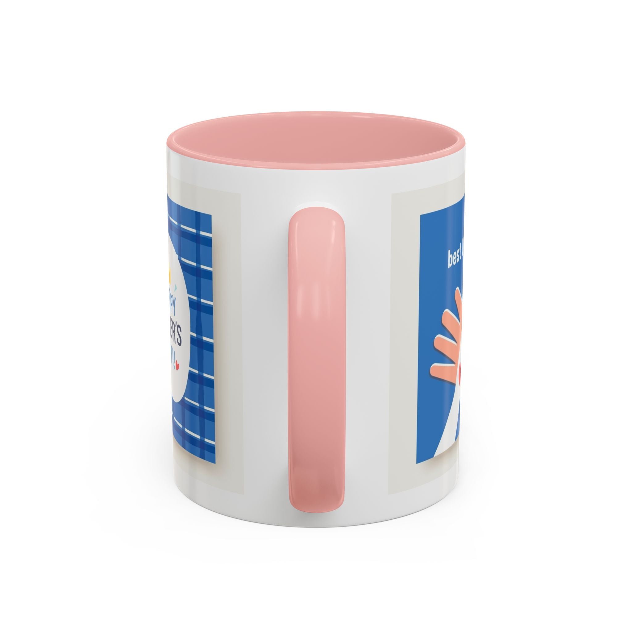 Father's Day Coffee Mug - 'Happy Father's Day' Accent Mug with Kid Illustration