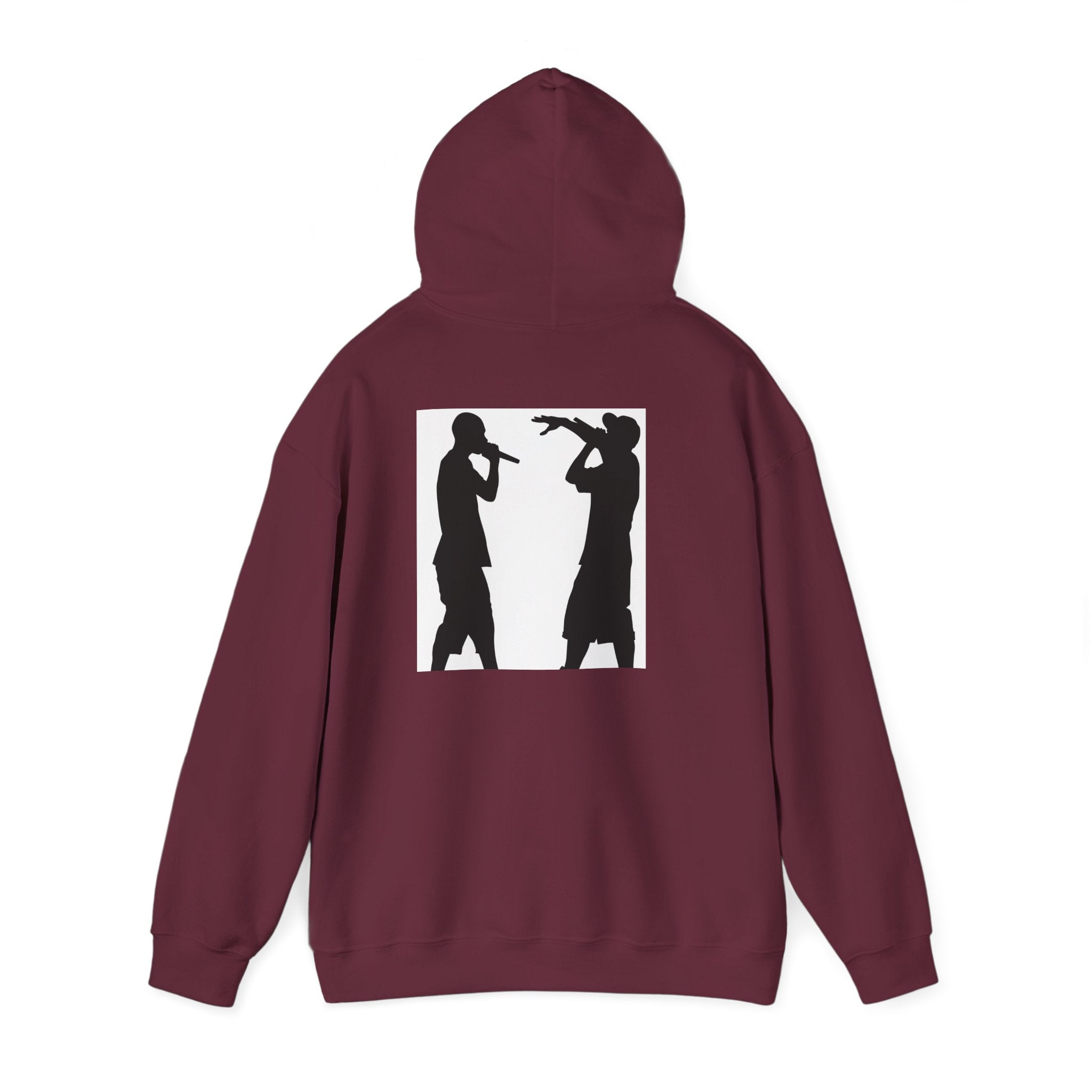 Rap Battle Silhouette Hoodie – Hip Hop MC Microphone Streetwear